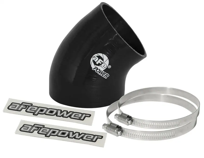 Seasonal Sale aFe MagnumFORCE Cold Air Int Sys Spare Parts Kit (4-3.5in ID x 40 Deg) Elbow Reducing Coupler - Blk