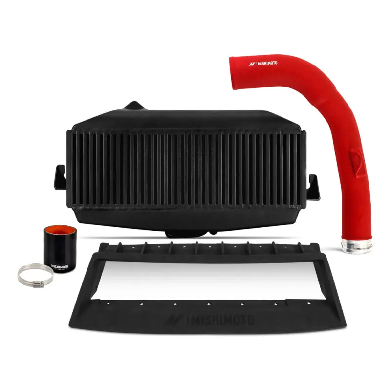 Warranty Included Mishimoto 22+ WRX TMIC Kit Black Core Red Pipes