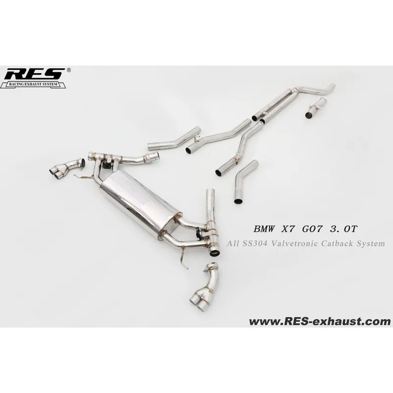 RES Valvetronic Cat Back Exhaust for 2019+ BMW X7 G07 3.0T Money Back Guarantee