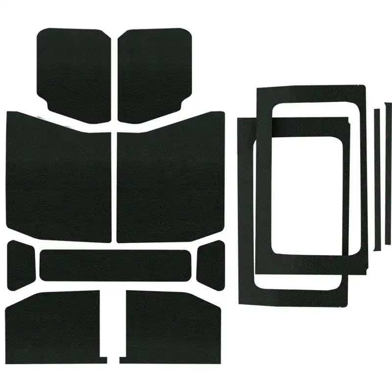 DEI 18-23 Jeep Wrangler JL 4-Door Boom Mat Complete Headliner Kit - 13 Piece - Black Exclusive