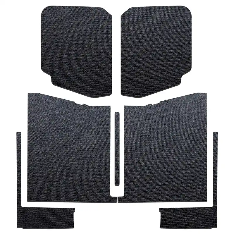 Order Now DEI 20-22 Jeep Gladiator JT 4-Door Boom Mat Complete Headliner Kit - 7 Piece - Black