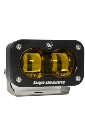 Baja Designs 21-22 Ford Bronco w/Steel Bumper S2 SAE Sportsmen Fog Pkt Light Kit w/Upfitter - Amber Hassle-Free Returns