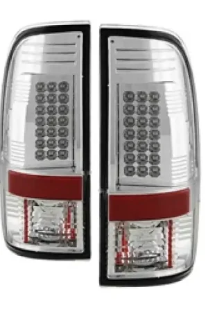 Worldwide Shipping Spyder Ford Super Duty 08-15 LED Tail Lights Chrome ALT-YD-FS07-LED-C