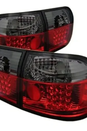 Last Chance Spyder Honda Civic 96-98 4Dr LED Tail Lights Red Smoke ALT-YD-HC96-4D-LED-RS
