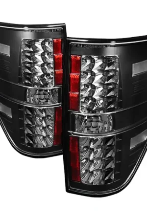 Discount Spyder Ford F150 09-14 LED Tail Lights Black ALT-YD-FF15009-LED-BK