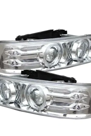 Bulk Order Spyder Chevy Silverado 1500/2500 99-02Projector Headlights LED Halo LED Chrome PRO-YD-CS99-HL-C