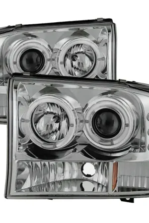 No Minimum Order Spyder Ford F250 Super Duty 99-04 Projector Version 2 LED Halo LED Chrm PRO-YD-FF25099-1P-G2-C