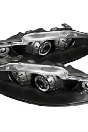 Professional Grade Spyder Mitsubishi Eclipse 95-96 Projector Headlights LED Halo Black High H1 Low H1 PRO-YD-ME95-HL-BK