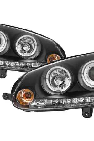Certified Spyder Volkswagen GTI 06-09/Jetta 06-09 Halogen Model Only - LED Halo DRL Black PRO-YD-VG06-HL-BK