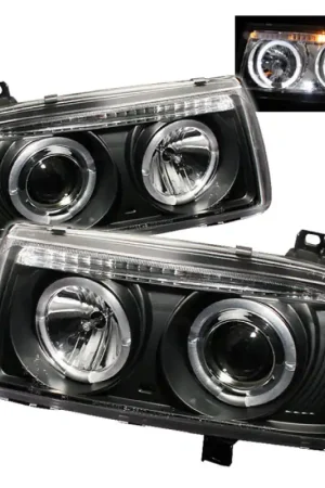 Best Price Spyder Volkswagen Jetta III 93-98 Projector Headlights LED Halo Blk High H1 Low H1 PRO-YD-VJ93-HL-BK
