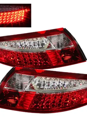 xTune Porsche 911 996 ( Non 4S. Turbo. GT3 ) 99-04 LED Tail Lights Red Clear ALT-ON-P99699-LED-RC Trusted Brand