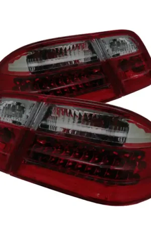 Discount xTune Mercedes Benz W210 E-Class 96-02 LED Tail Lights Red Smoke ALT-CL-MBW210-LED-RSM