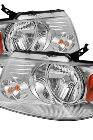Best Seller xTune Ford F150 04-08 Amber Crystal Headlights Chrome HD-JH-FF15004-AM-C
