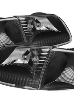 No Minimum Order xTune Ford F150 97-03 / Expedition 97-02 Crystal Headlights w/Corner Black HD-JH-FF15097-SET-AM-BK