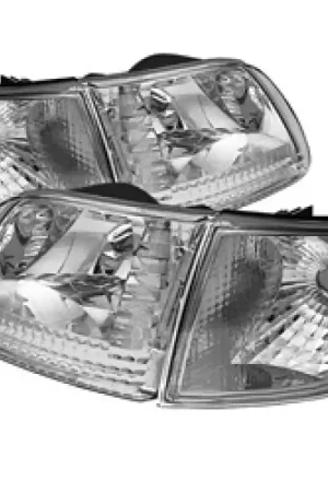 xTune Ford F150 97-03 / Expedition 97-02 Crystal Headlights w/Corner Chrome HD-JH-FF15097-SET-AM-C Limited Time