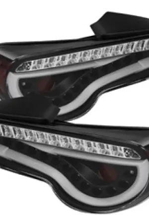 Limited Edition Spyder Scion FRS 12-14/Subaru BRZ 12-14 Light Bar LED Tail Lights Black ALT-YD-SFRS12-LBLED-BK
