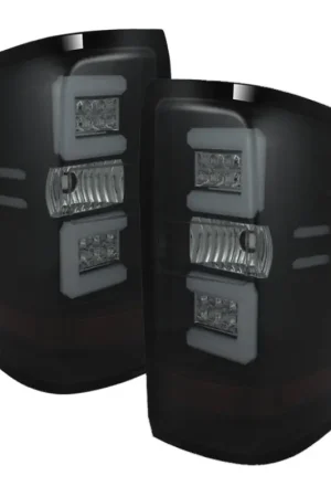 Order Now Spyder 14-18 Chevy 1500 / 15-19 GMC 3500 Dually / Bar LED Tail Lights Blk Smke ALT-YD-CS14-LBLED-BSM