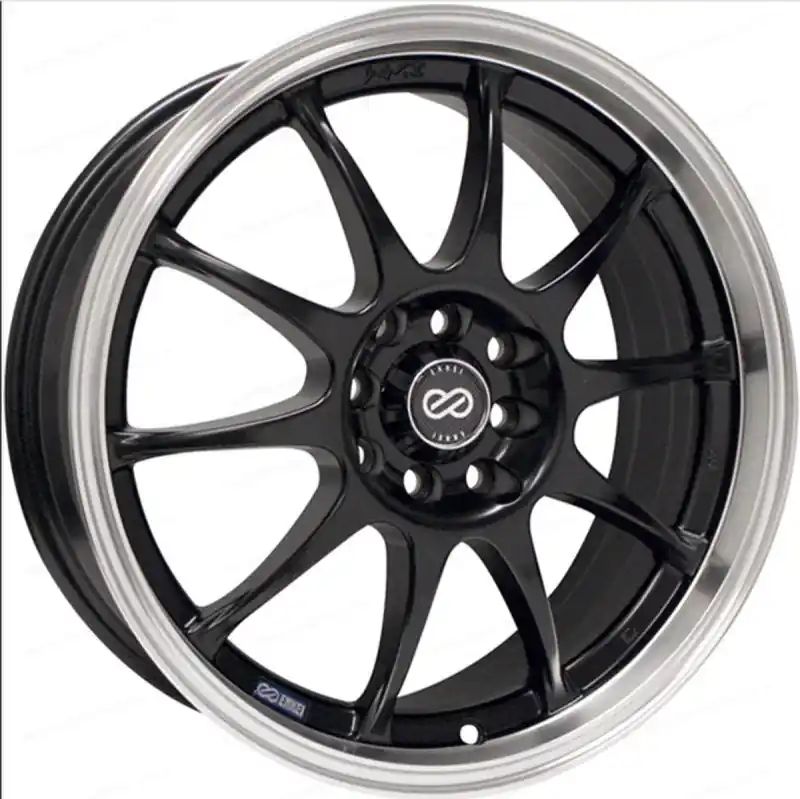 Budget Enkei J10 15x6.5 5x100/114.3 38mm Offset 72.62mm Bore Dia Matte Black w/ Machined Lip Wheel