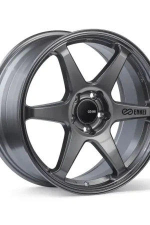 Get Yours Enkei T6R 18x9.5 38mm Offset 5x114.3 Bolt Pattern 72.6 Bore Matte Gunmetal Wheel