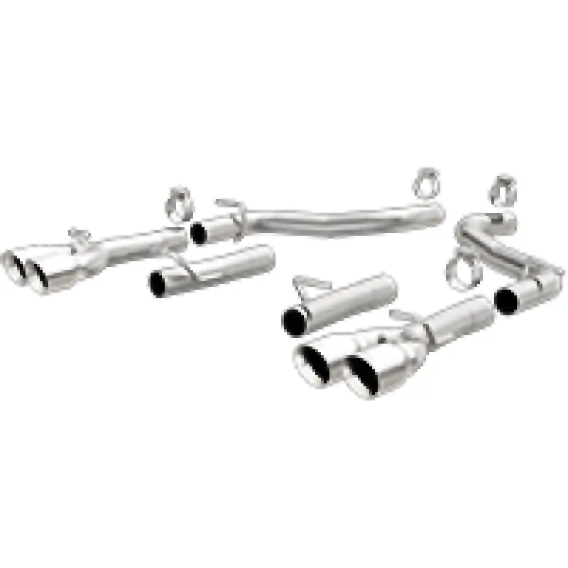 Crafted MagnaFlow Axle-Back, SS, 2.5in, Quad Split Rear 3.5in Tip 2015 Dodge Challenger 3.6L V6