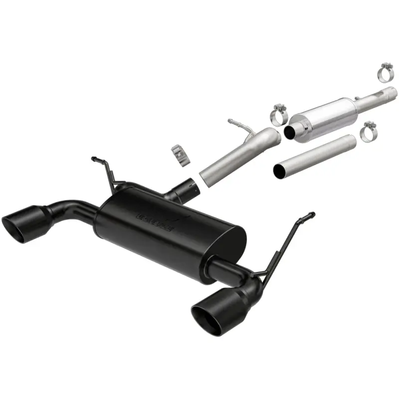 Deal MagnaFlow Cat-Back 12-16 Jeep Wrangler GT 3.6L V6 Black Tips