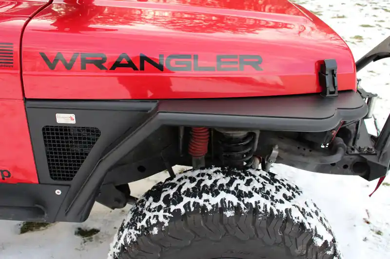 Fishbone Offroad 97-06 Jeep Wrangler TJ Steel Tube Fenders Front 3In Flare - Blk Textured Powdercoat Hassle-Free Returns