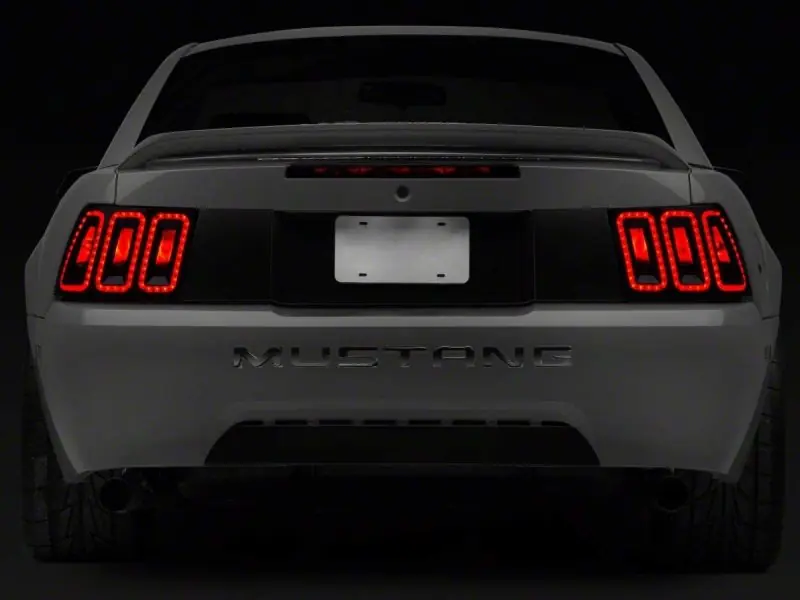 Last Chance Raxiom 99-04 Ford Mustang Excluding 99-01 Cobra Icon LED Tail Lights- Black Housing (Smoked Lens)