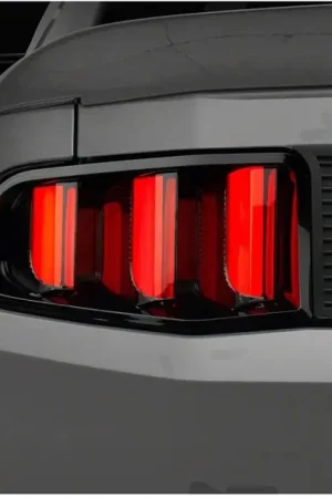 Same Day Shipping Raxiom 10-12 Ford Mustang Vector V2 LED Tail Lights - Gloss Black Housing (Clear Lens)
