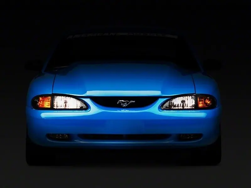 Raxiom 94-98 Mustang Axial Series Cobra Style Headlights- Black Housing (Clear Lens) Latest