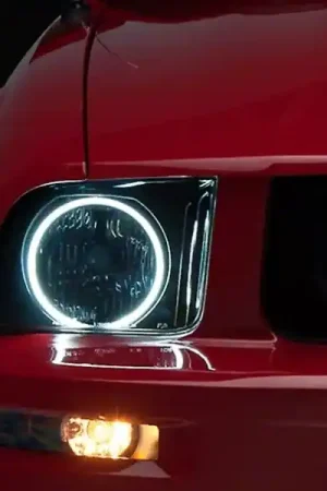 Direct From Factory Raxiom 05-09 Ford Mustang GT V6 Axial Series CCFL Halo Projector Headlight- Blk Housing (Smkd Lens)