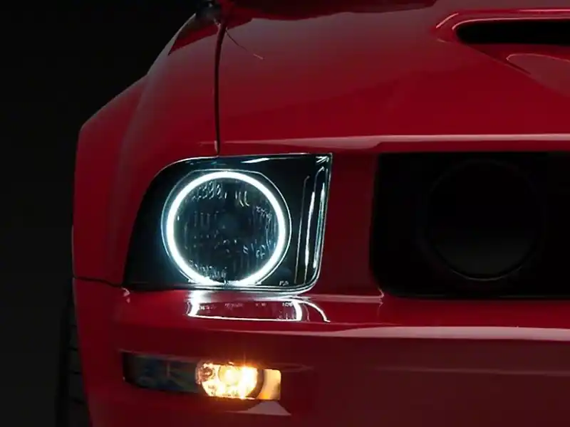 Direct From Factory Raxiom 05-09 Ford Mustang GT V6 Axial Series CCFL Halo Projector Headlight- Blk Housing (Smkd Lens)