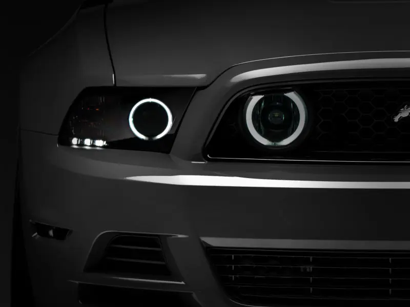 Warranty Included Raxiom 13-14 Ford Mustang GT CCFL Halo Fog Lights (Smoked)