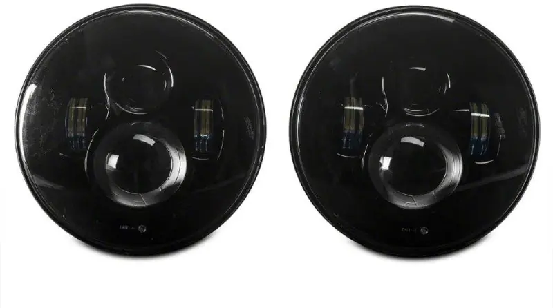 Raxiom 97-18 Jeep Wrangler TJ/JK Axial Series LED Daymaker Headlights- Black Housing (Clear Lens) Instant Buy