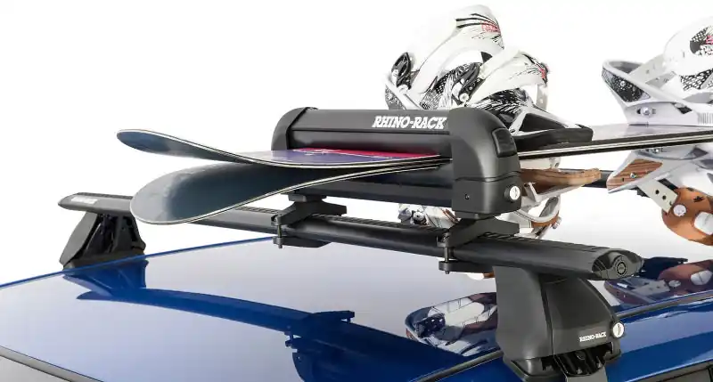 Rhino-Rack Universal Ski/Snowboard Carrier - Fits 3 Pairs of Skis or 2 Snowboards - Black Cheap