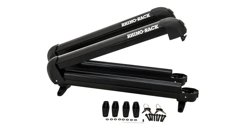 Rhino-Rack Universal Ski/Snowboard Carrier - Fits 4 Pairs of Skis or 2 Snowboards - Black Cheap