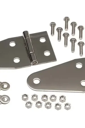 In Demand Kentrol 55-95 Jeep CJ/Wrangler YJ Hood Hinge Pair - Polished Silver