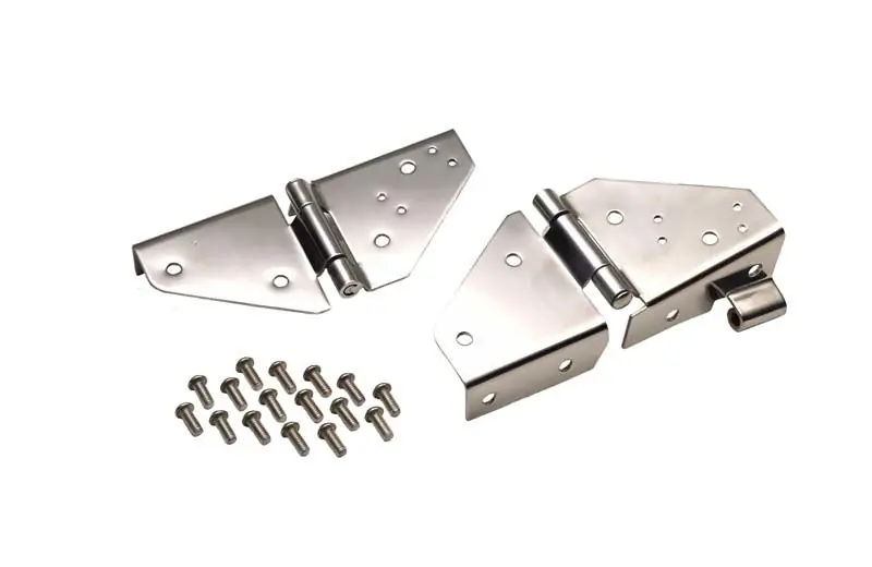 Kentrol 76-95 Jeep CJ/Wrangler YJ Windshield Hinge Pair - Polished Silver Hot Deal