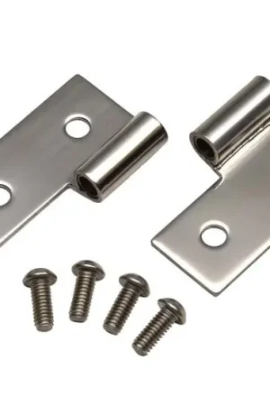 Kentrol 76-06 JEEP CJ Wrangler YJ/TJ Lower Door Hinge Pair - Polished Silver Flash Sale