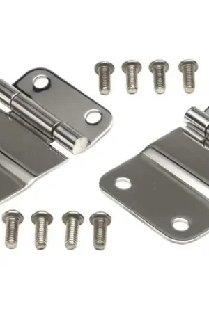 Kentrol 76-86 Jeep CJ7 Tailgate Hinge Pair - Polished Silver Best Choice