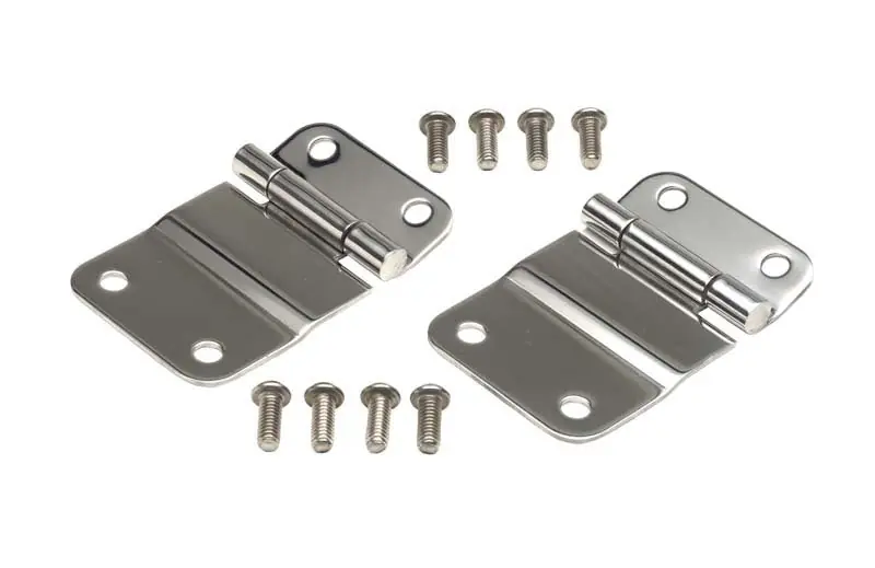 Kentrol 76-86 Jeep CJ7 Tailgate Hinge Pair - Polished Silver Best Choice