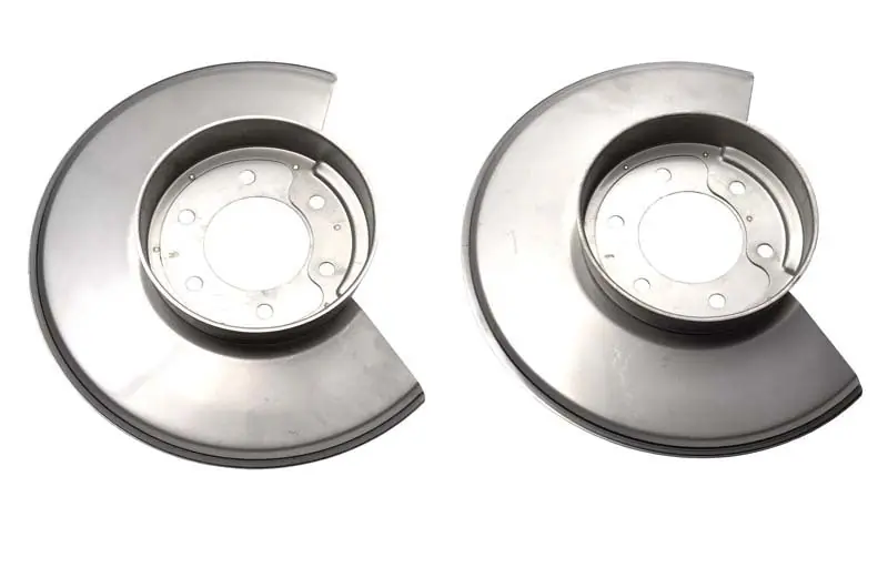 Kentrol 78-86 Jeep CJ Disc Brake Dust Cover Pair - Polished Silver Special Discount