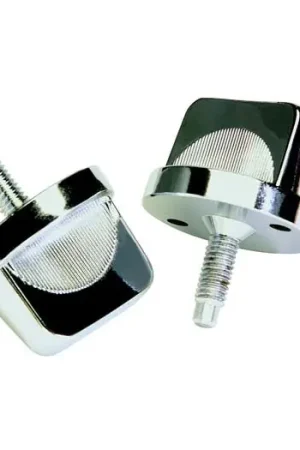 Limited Offer Kentrol 76-95 Jeep CJ/Wrangler YJ Windshield Knobs Pair - Polished Silver