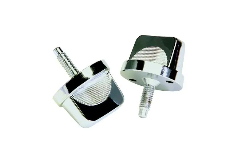 Limited Offer Kentrol 76-95 Jeep CJ/Wrangler YJ Windshield Knobs Pair - Polished Silver