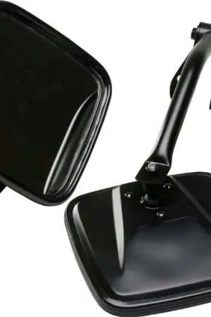 Kentrol 55-86 Jeep CJ Mirror Kit Pair- Powdercoat Black Buy Today