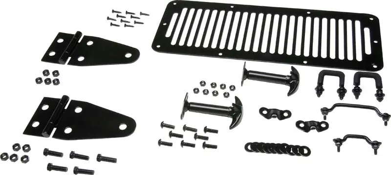 Wholesale Kentrol 78-95 Jeep CJ/Wrangler YJ Hood Kit - Powdercoat Black