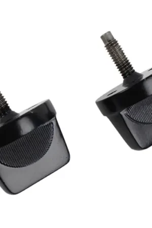 Hot Deal Kentrol 76-95 Jeep CJ/Wrangler YJ Windshield Knobs Pair - Powdercoat Black