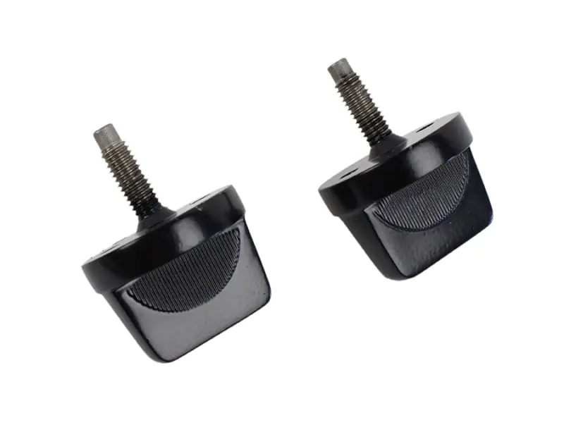 Hot Deal Kentrol 76-95 Jeep CJ/Wrangler YJ Windshield Knobs Pair - Powdercoat Black