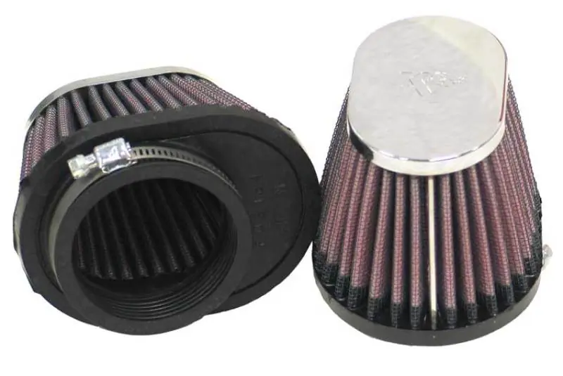 K&N Universal Chrome Filter 2 1/8in FLG / 4in x 3in Bottom / 2in Top / 2 3/4in Height (2 Per Box) Must Have