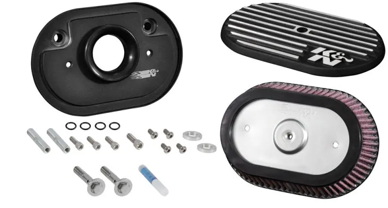 Hassle-Free Returns K&N Street Metal Intake System for 12-16 Harley-Davidson Road King 103cl Side Draft Touring