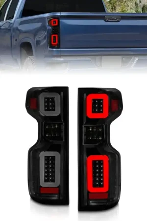 ANZO 19-21 Chevy Silverado Work Truck Full LED Taillights Blk Housing Smoke Lens G2 (w/C light Bars) One Day Deal